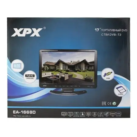 Портативный телевизор XPX EA-1668D