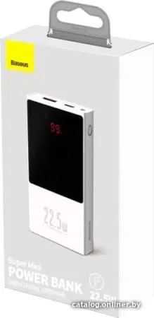 Внешний аккумулятор Baseus Super Mini Digital Display PPMN-A02 10000mAh (белый)