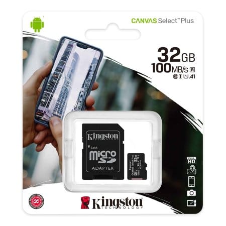 Карта памяти Kingston Canvas Select Plus microSDHC 32GB (с адаптером) Карта памяти Kingston Canvas Select Plus microSDHC 32GB (с адаптером)