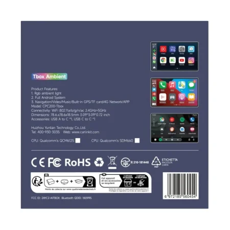 Приставка CarPlay Carlinkit TBox Ambient 8/128GB