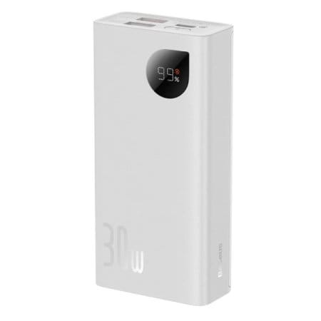 Внешний аккумулятор Baseus Adaman2 Digital Display Fast Charge 10000mAh 30W (белый) Внешний аккумулятор Baseus Adaman2 Digital Display Fast Charge 10000mAh 30W (белый)